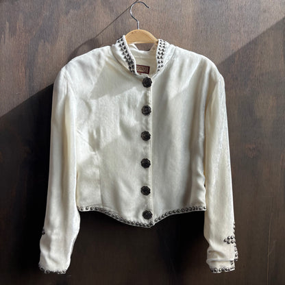 Double D Ranchwear White Velvet Jacket