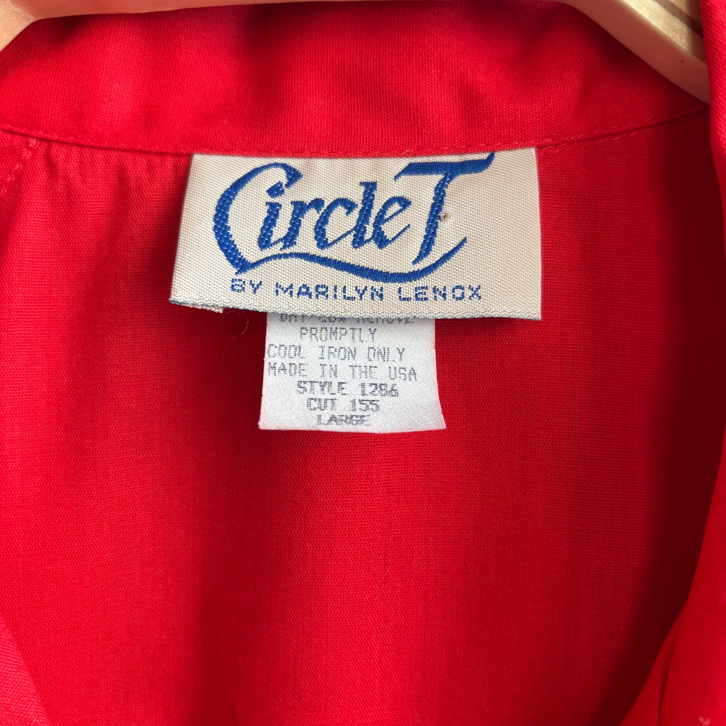 Vintage Circle T Red Button Up with Fringe