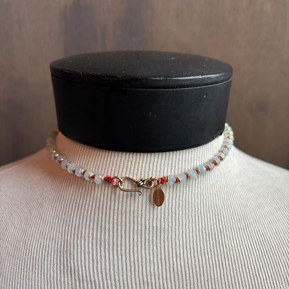 Ostrich Moon Tigers Eye Star Necklace