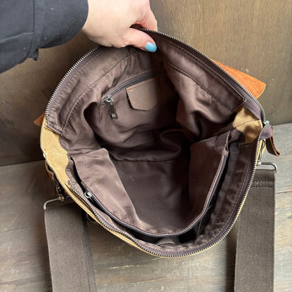 Leather and Canvas Messanger Bag