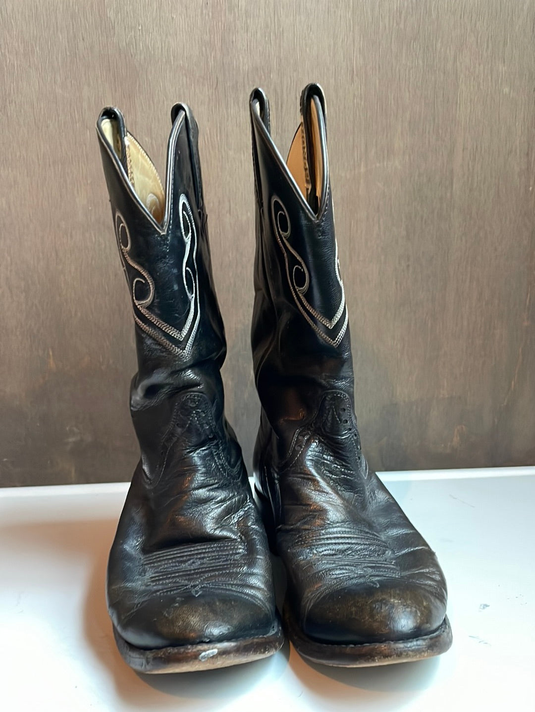 Vintage Hondo Black Leather Boots