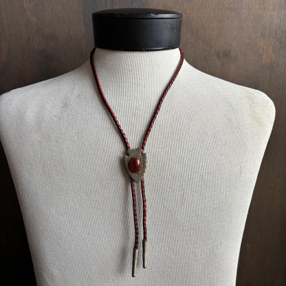 Vintage Arrowhead Bolo on Two-Tone LeatherTie