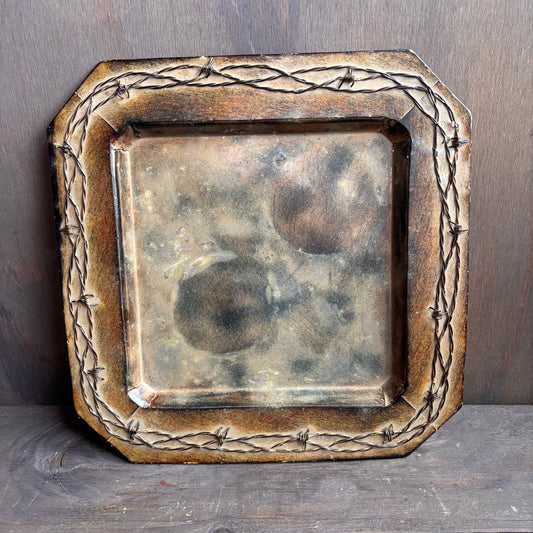 Barbed Wire Metal Platter