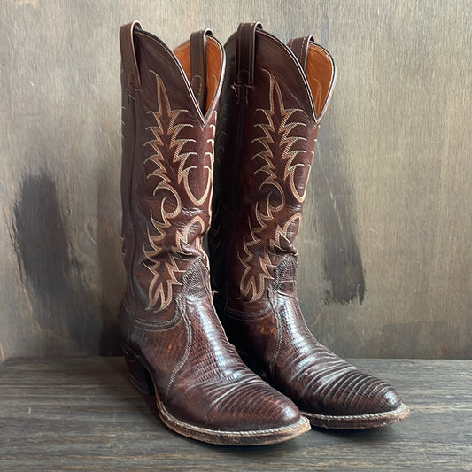 Nocona Brown Lizard Leather Boots