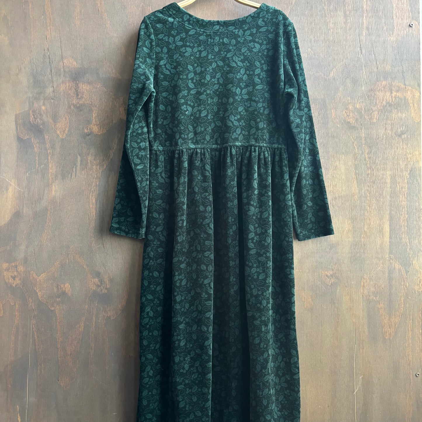L.L. Bean Green Corduroy Dress