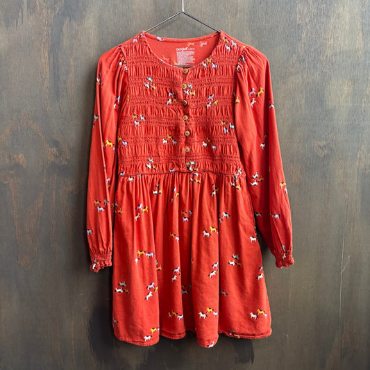 Kids Orange Horse Dress