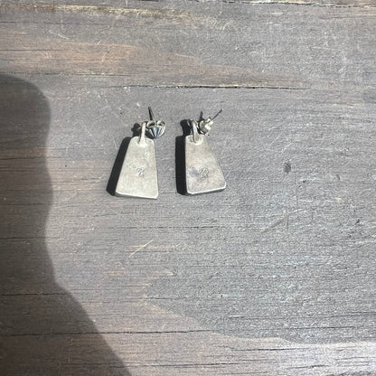 Silver and Turquoise Handcrafted Earrings