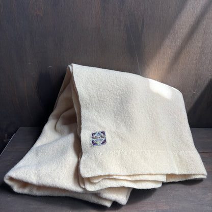 Vintage Haddon Hall Cream Blanket
