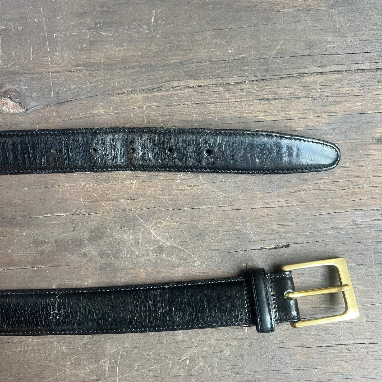 Paul Fredrick Black Leather Belt