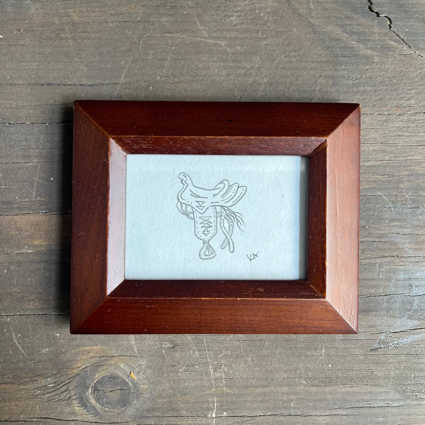 Mini western saddle sketch