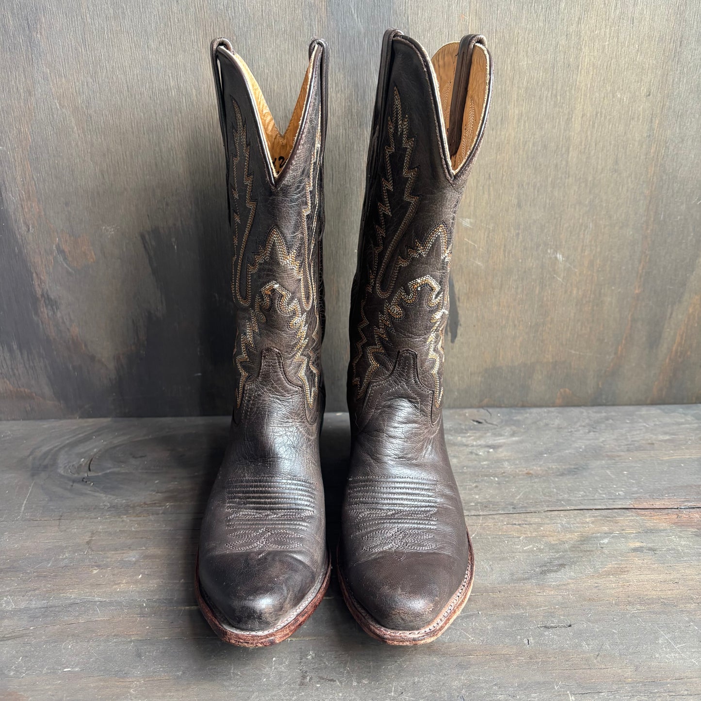 Old West Brown Leather Boots