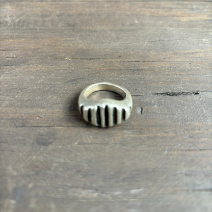 Handmade Silver Striped Ring