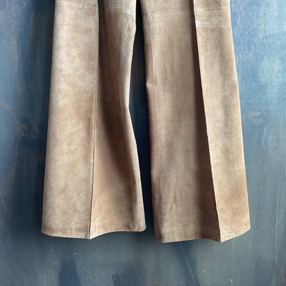 Vintage Leather Flair Pants