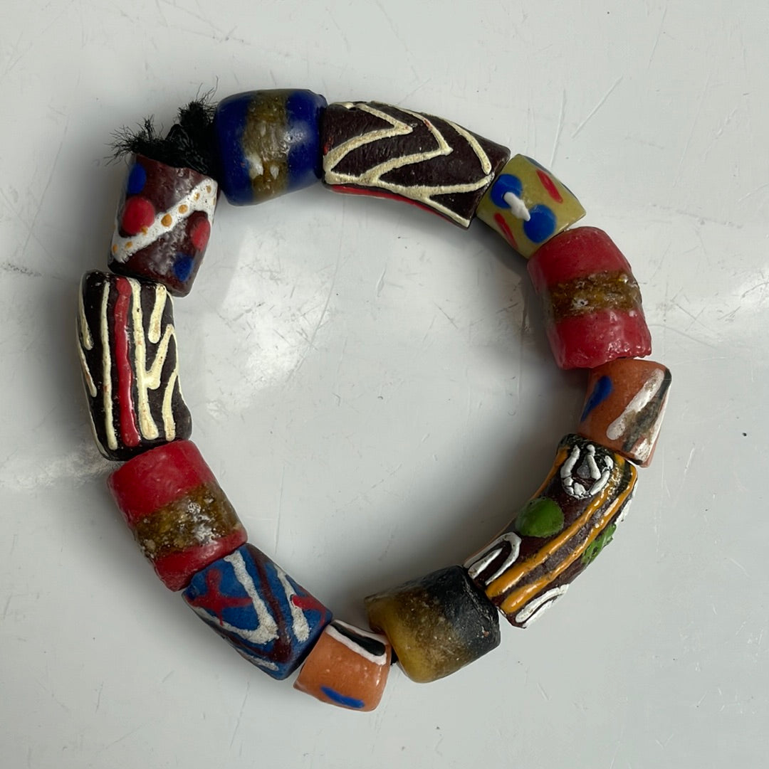 African Ethnic Tube Beaded Bracelet