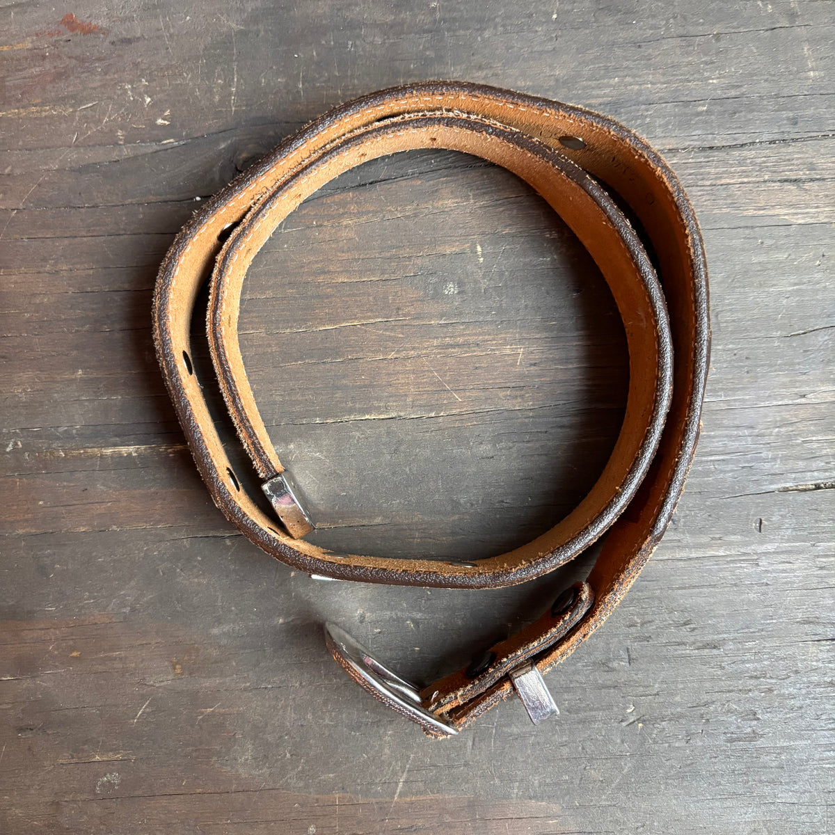 Vintage Nocona Tan Belt with Conchos
