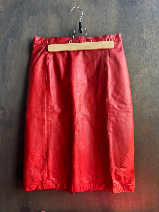 Red Leather Skirt