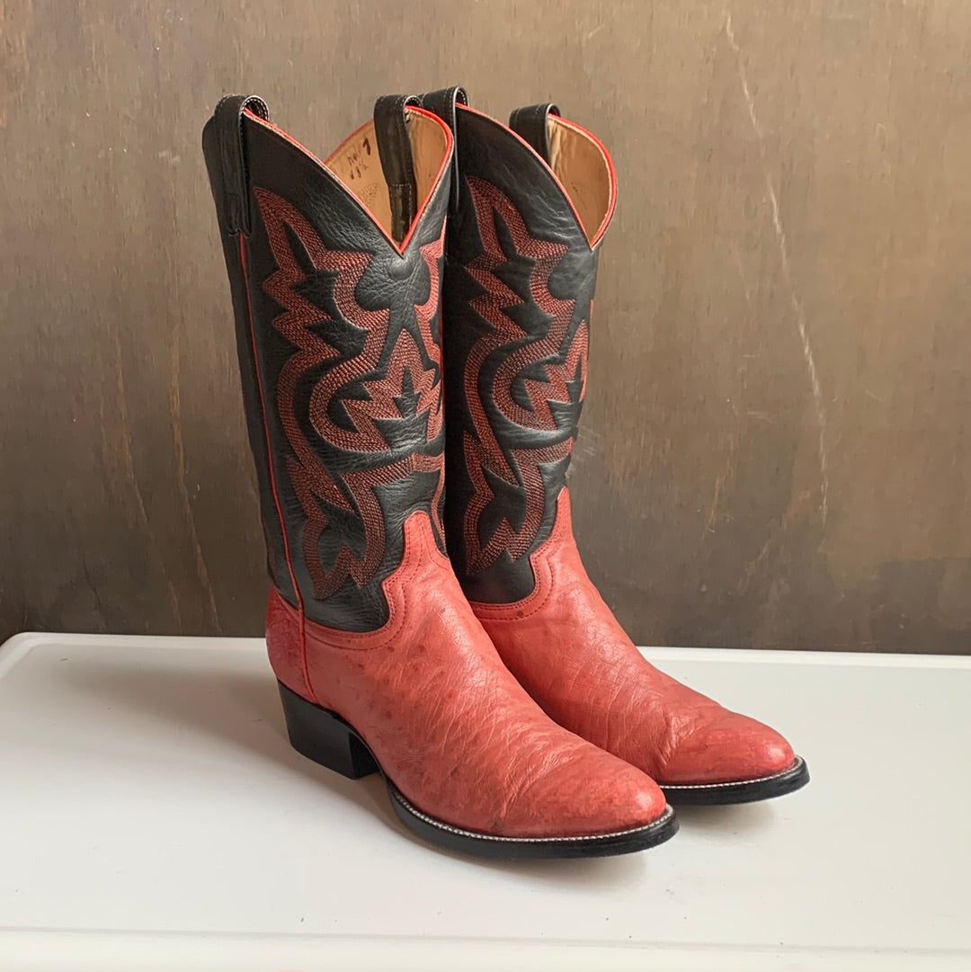 Two-tone Ostrich Boots