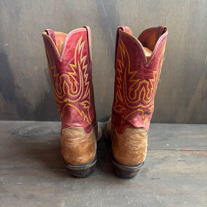 Two-Tone Leather Boots