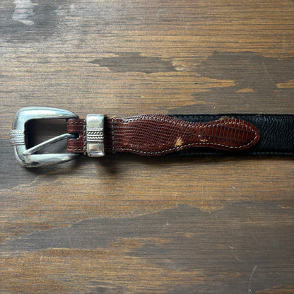 Two-Tone Leather Belt