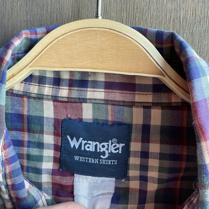 Wrangler Plaid Pearl Snap