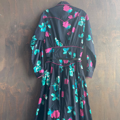 Vintage Roper Floral Belted Dress