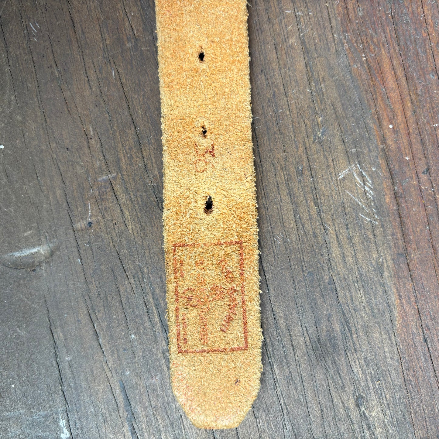 Tan Leather Belt with Conchos