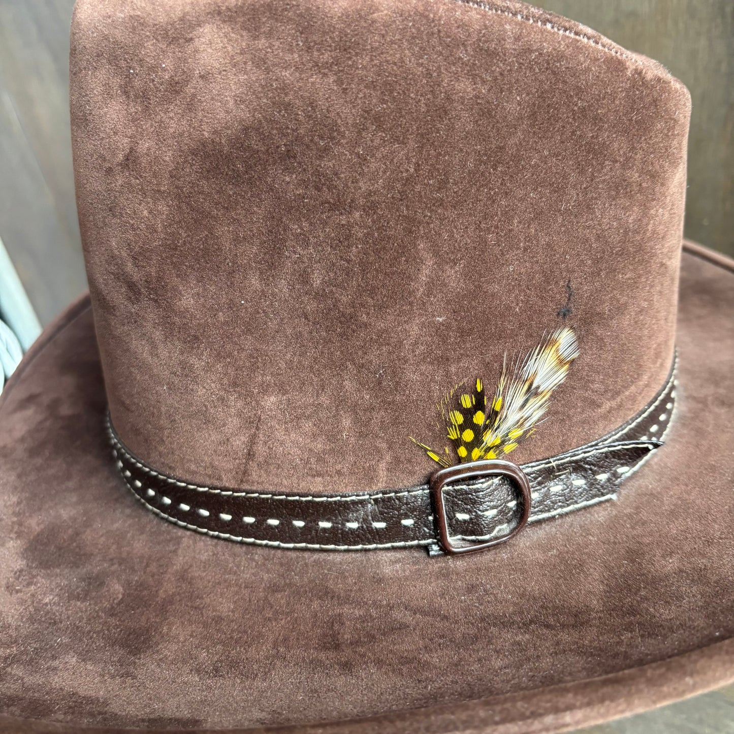 Vintage Velveteen Brown Hat