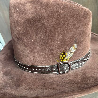 Vintage Velveteen Brown Hat