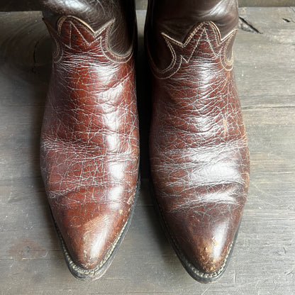 Tony Lama Dark Leather Short Boots