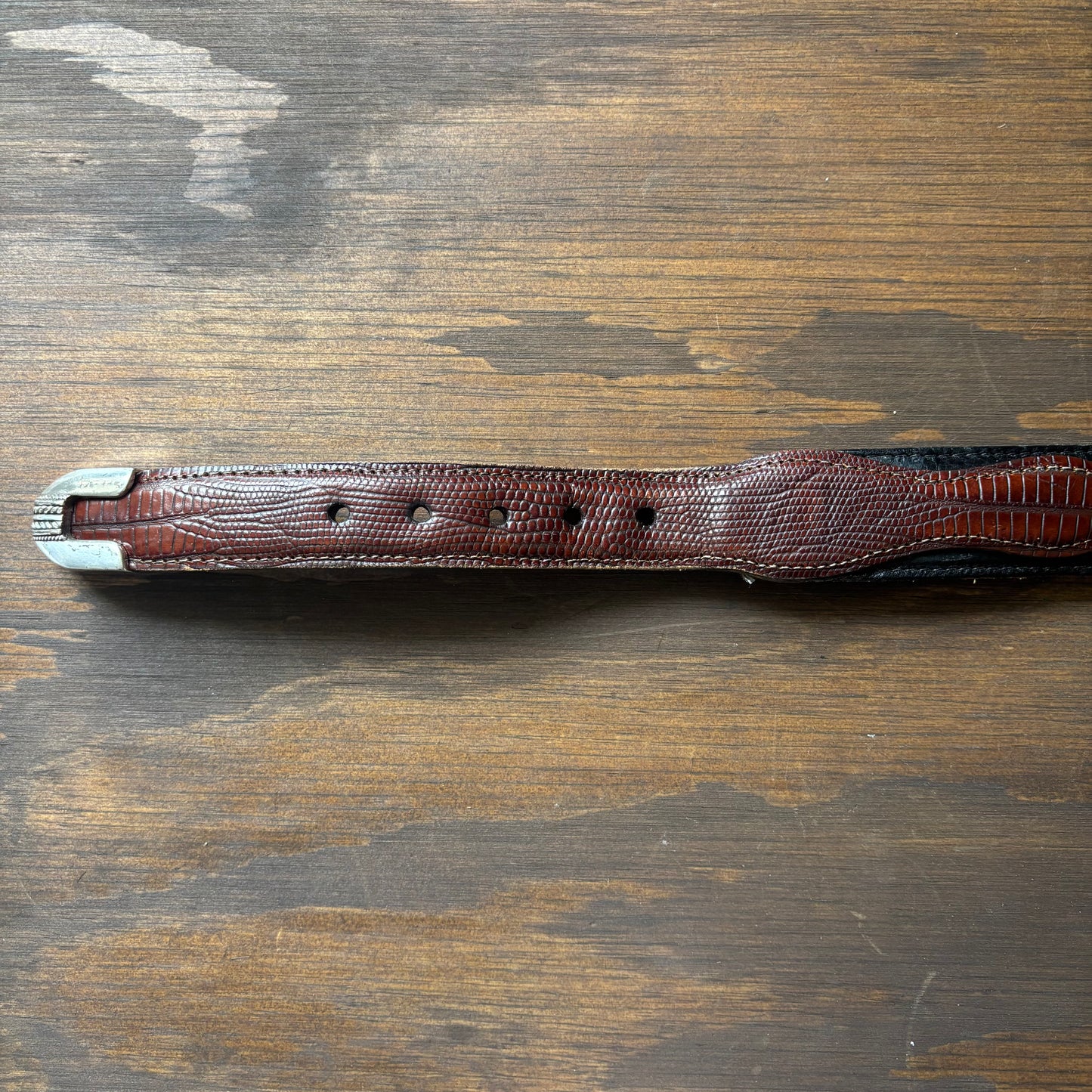 Two-Tone Leather Belt