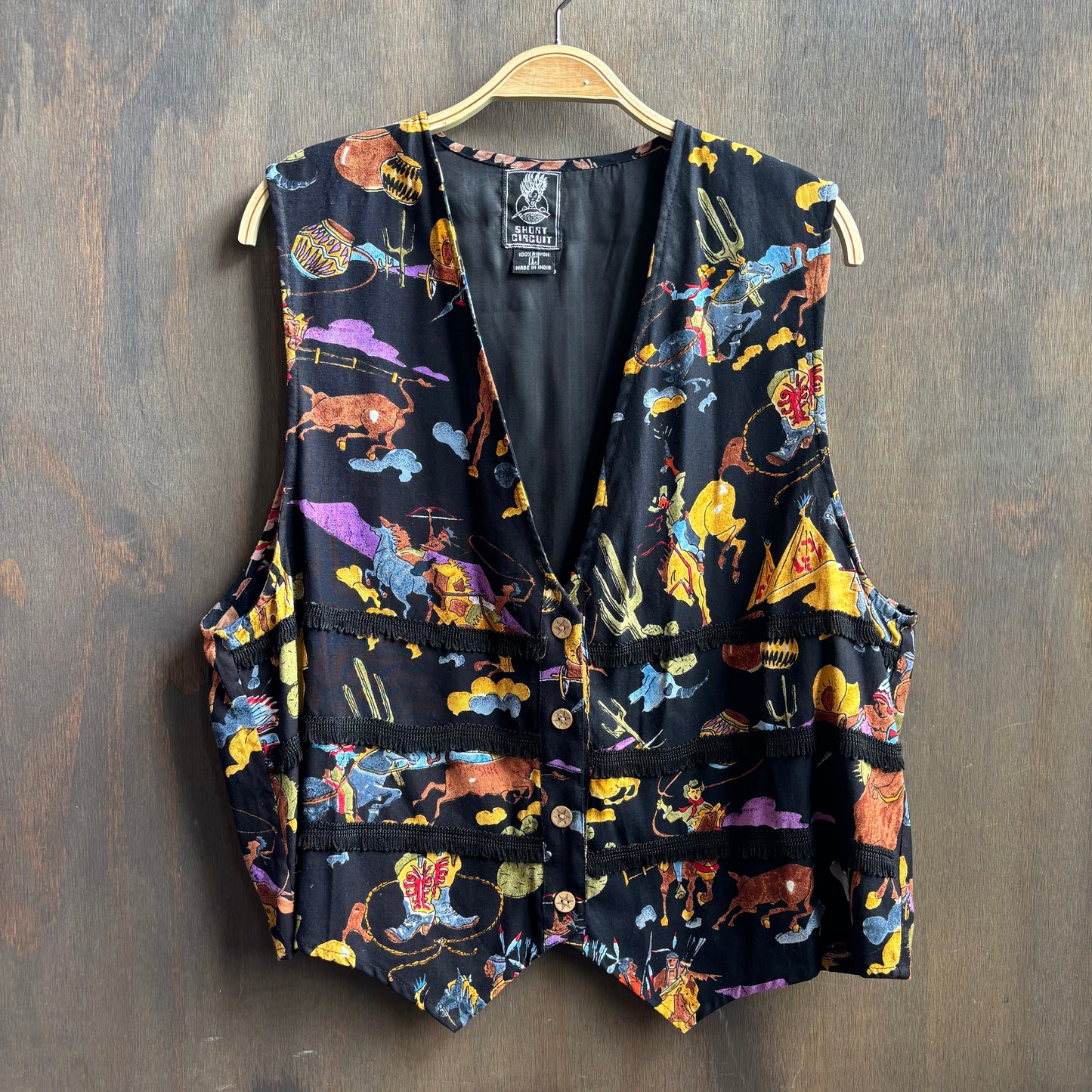 Short Circuit Western Print Vest