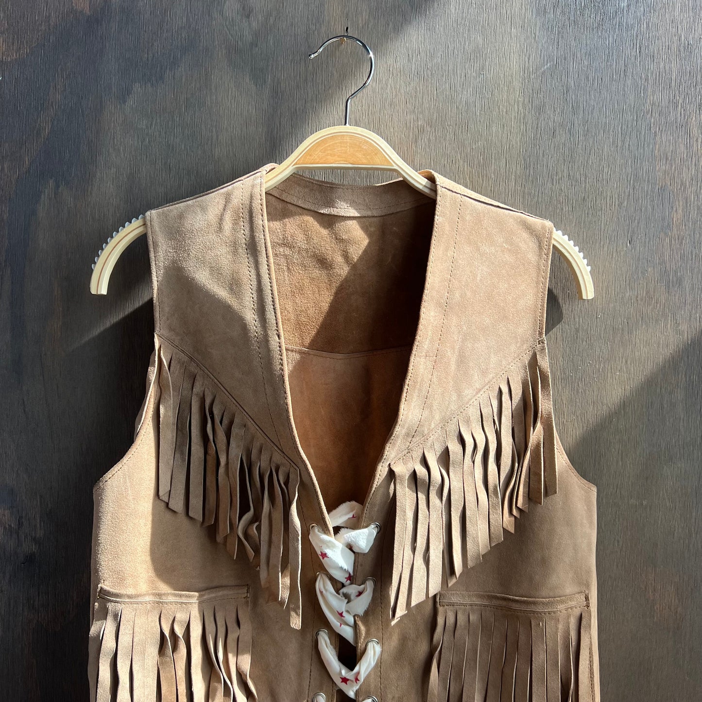 Vintage Leather Fringe Vest