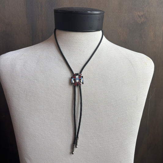 Thunderbird Bolo on Black Tie