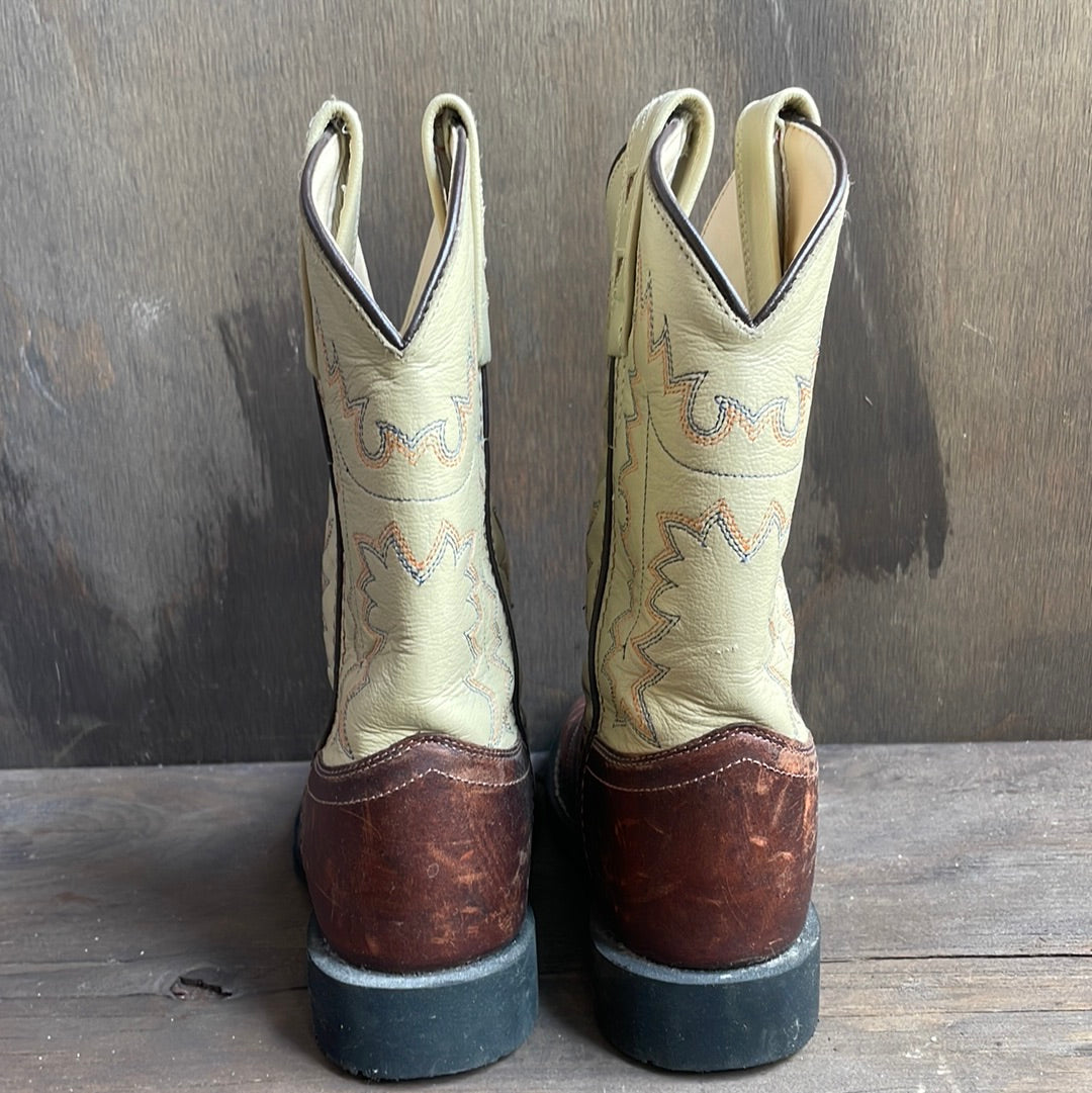 Kids Old West Brown and Tan Boots