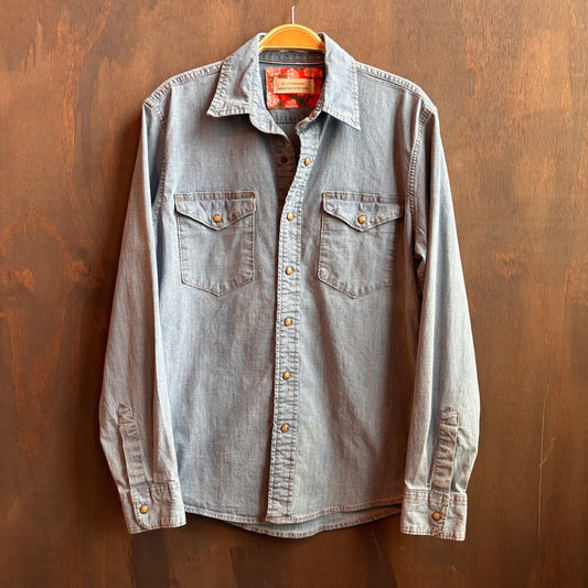 Custom "Colfax Cowgirl" Denim Button Up