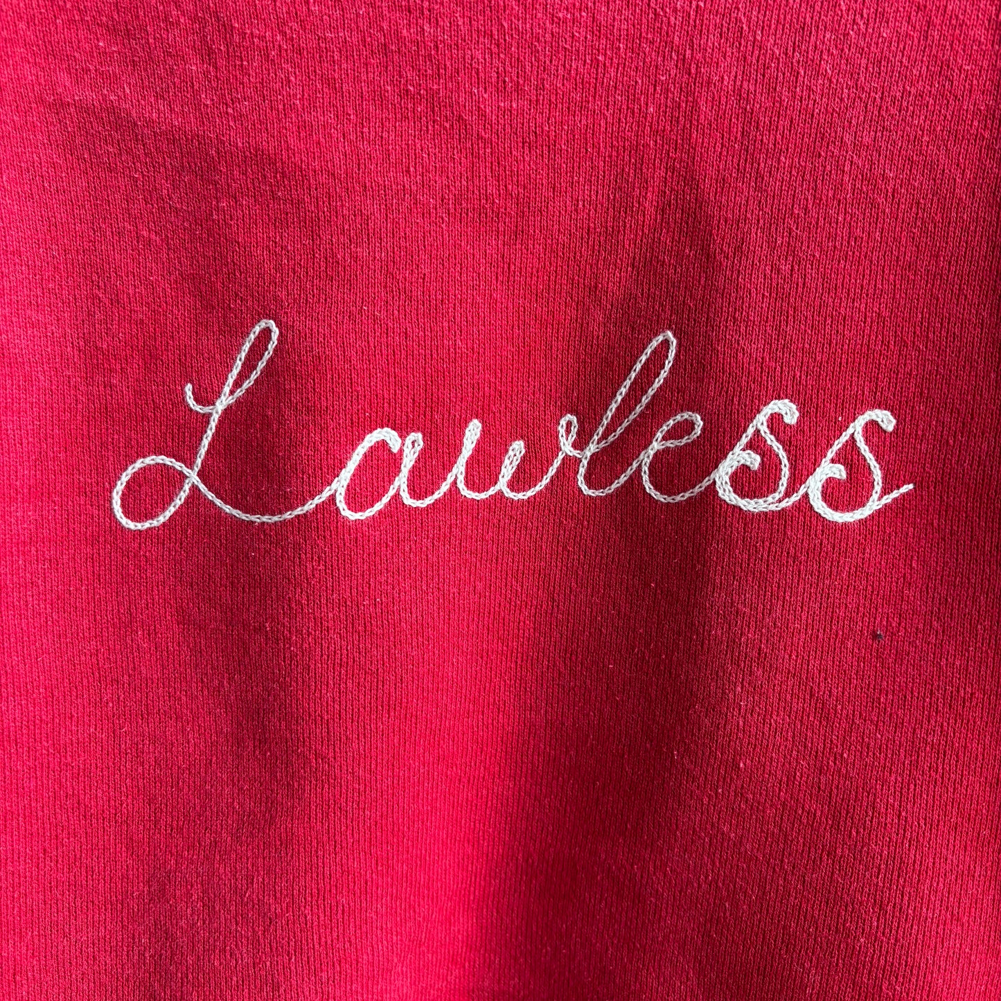 Custom Red "Lawless" Sweatshirt