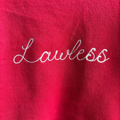 Custom Red "Lawless" Sweatshirt