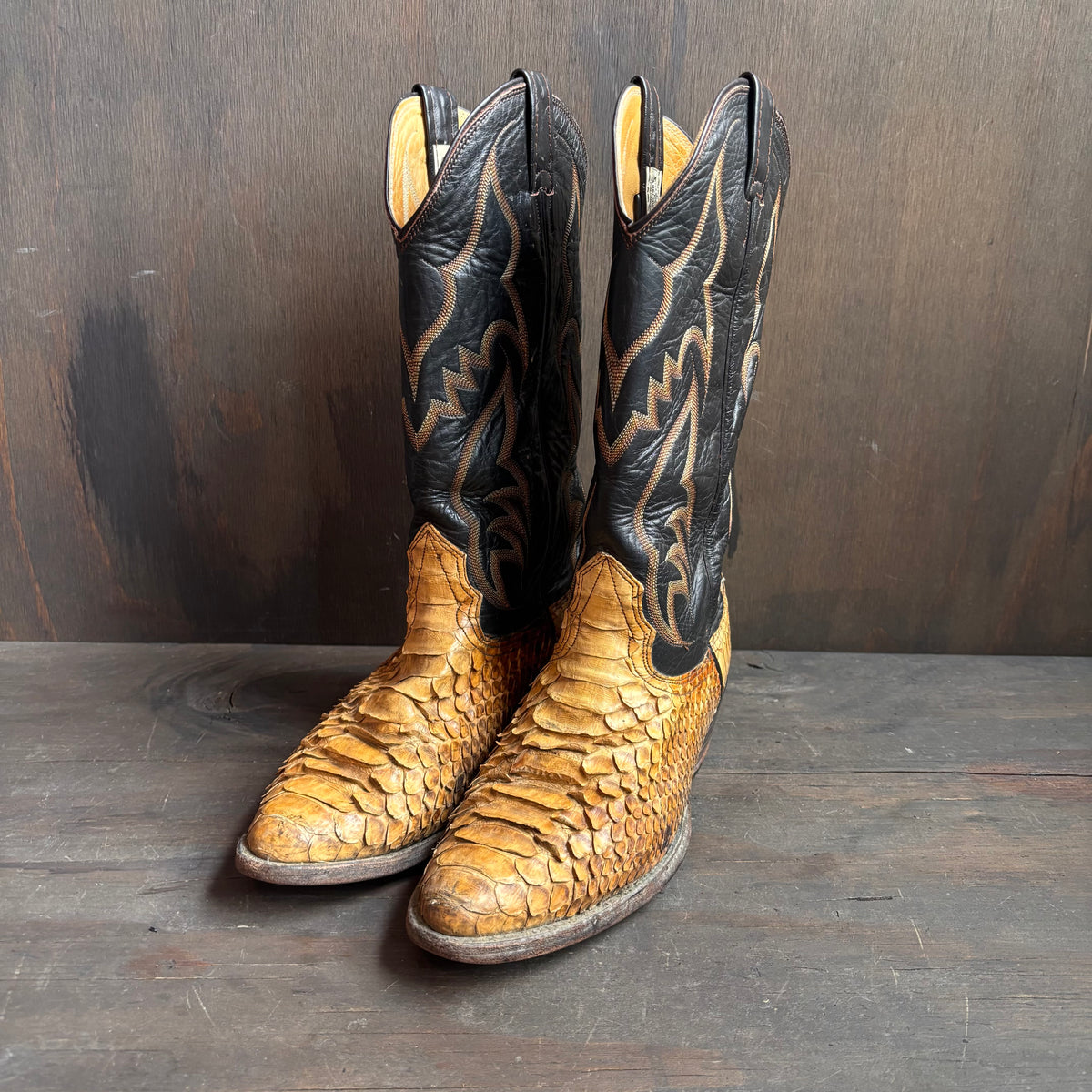 Vintage Nocona Two-Tone Reptile Foot Boots