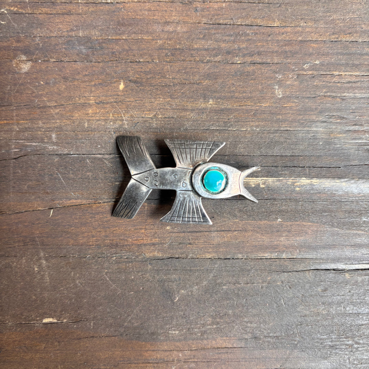 Vintage Sterling Silver Fish Pin