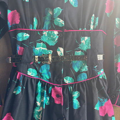 Vintage Roper Floral Belted Dress