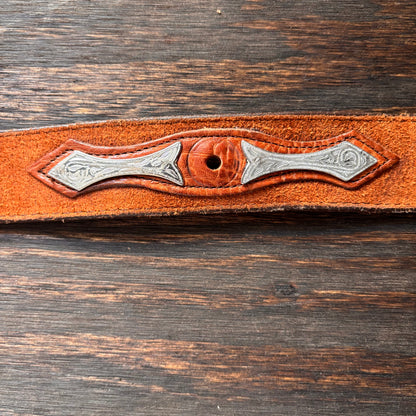 Vintage Nocona Brown Roughout Belt