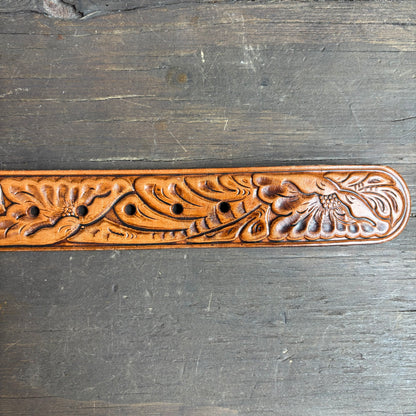 Rockmount Ranch Wear Tan Tooled Leather Belt
