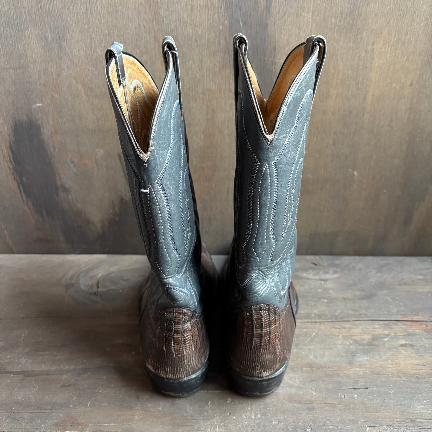 Custom Two-Tone Reptile Foot Boot