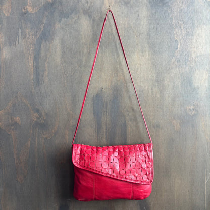 Vintage Red Leather Bag
