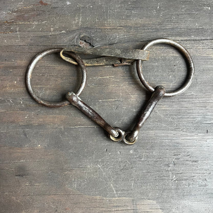 Vintage Decorative Bridle Bit with Leather Strap