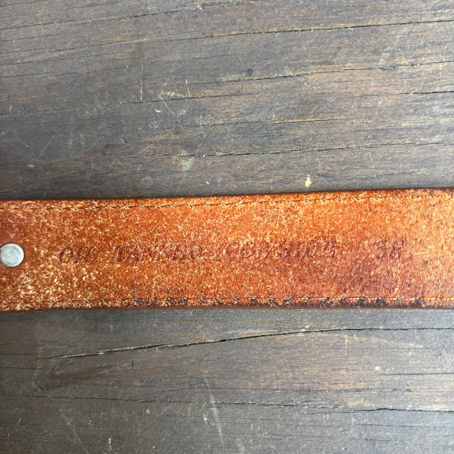 Tan Leather Belt with Conchos