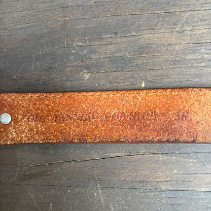 Tan Leather Belt with Conchos