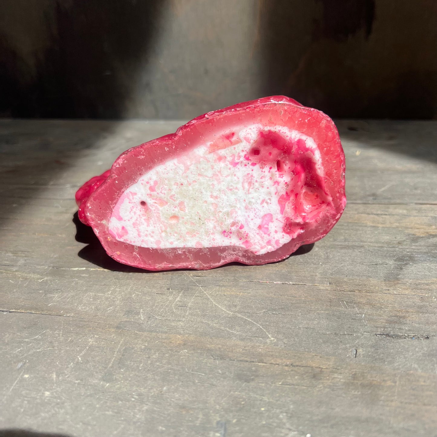 Man Riding Horse Red Wax Candle