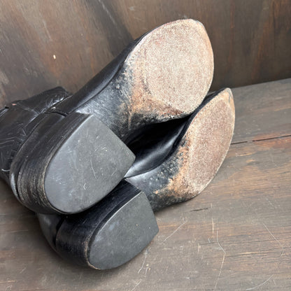 Lucchese Black Leather Boots