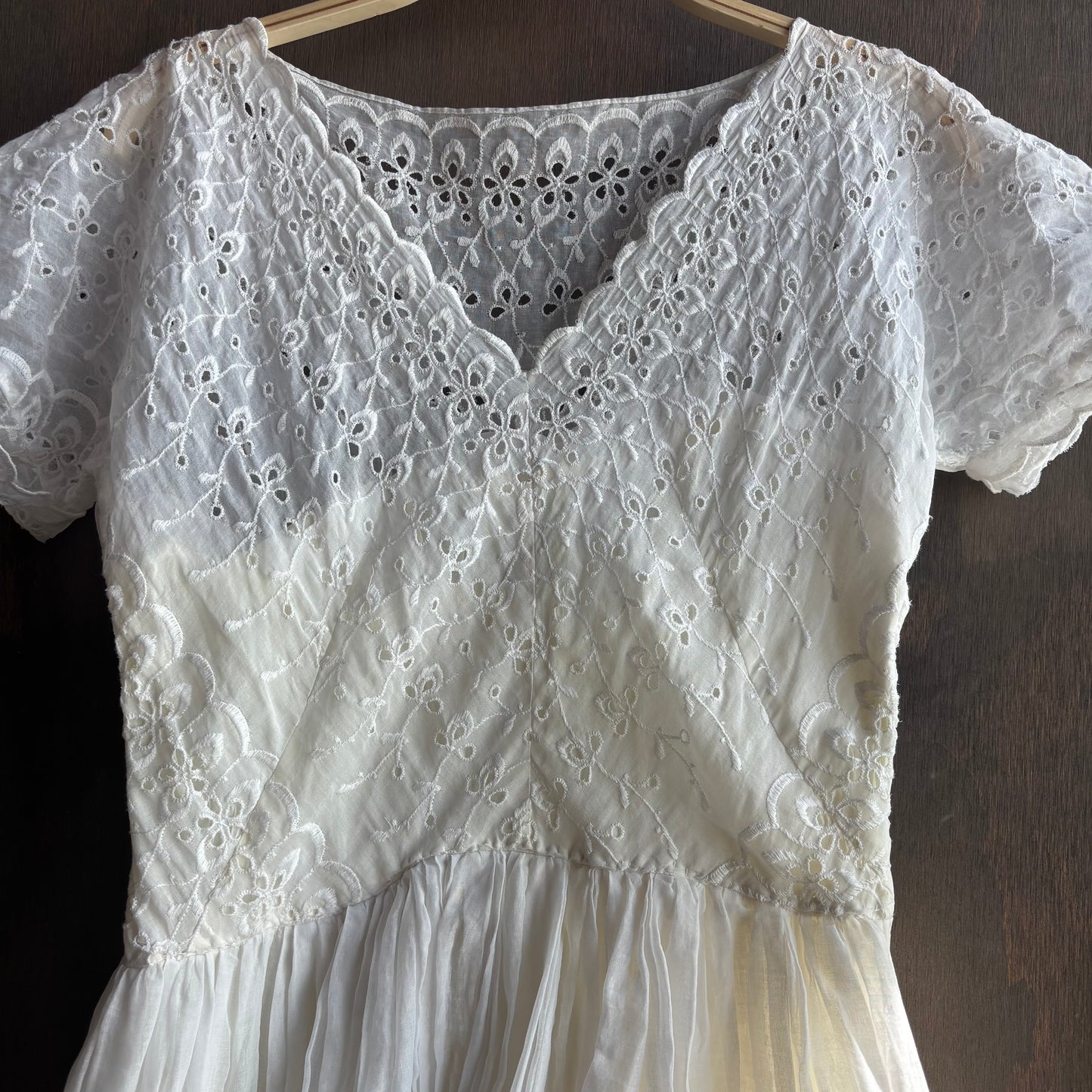 Vintage White Eyelet Dress